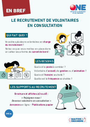 Téléchargez notre brochure Signet de recrutement des volontaires (pdf)