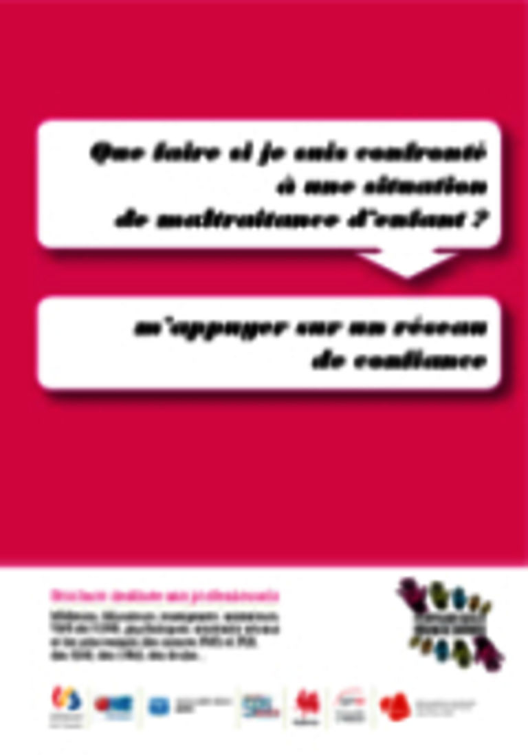 couverture rose de la brochure avec des bulles