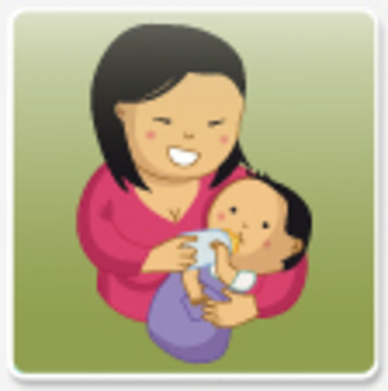 enfant qui prend le biberon