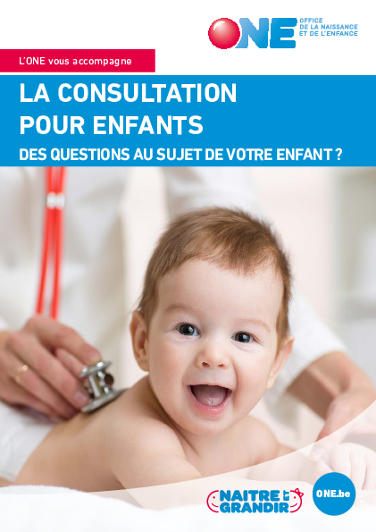 Téléchargez notre brochure Les consultations pour enfants de l'ONE (pdf)