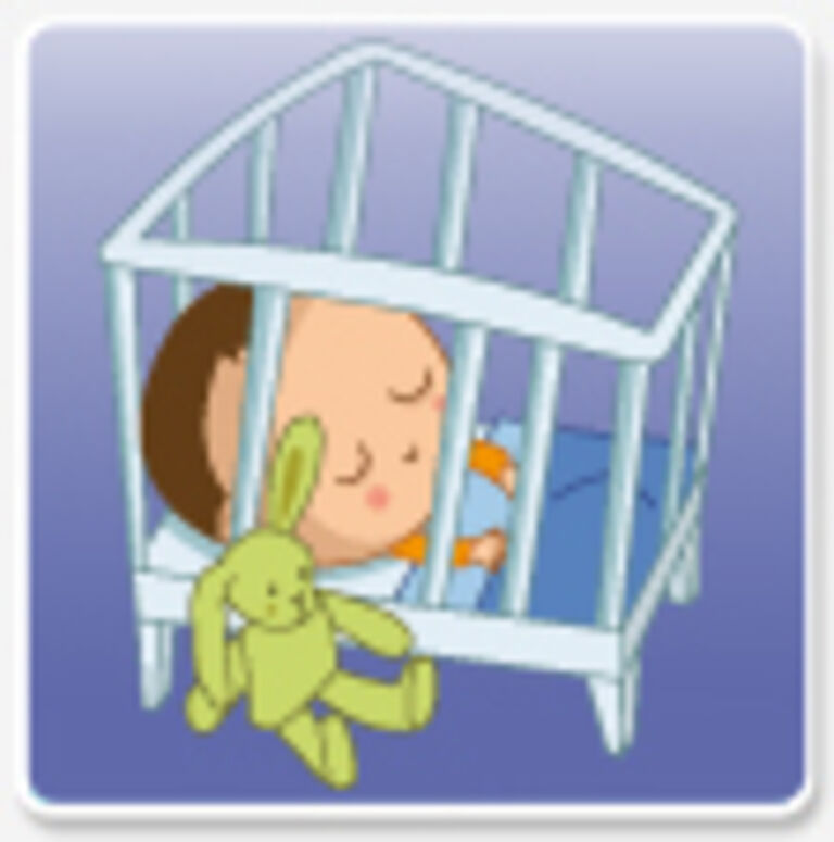 enfant qui dort dans son lit avec un doudou