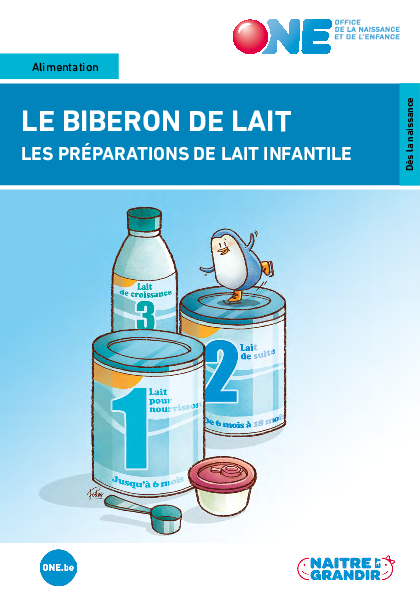 Téléchargez notre brochure Le biberon de lait (pdf)