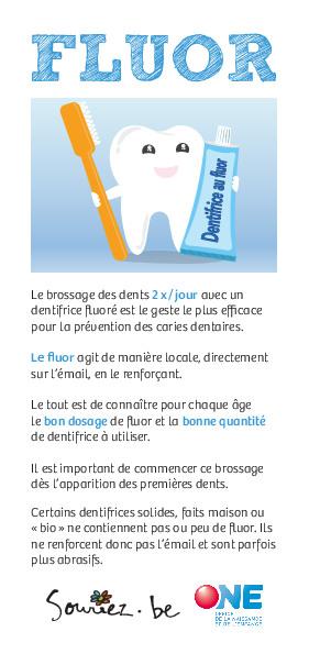 Téléchargez notre brochure Le fluor et la santé des dents (pdf)