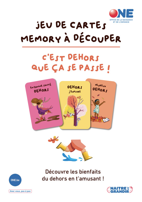 Un jeu memory à imprimer pour découvrir les bienfaits du plein air avec vos enfants 