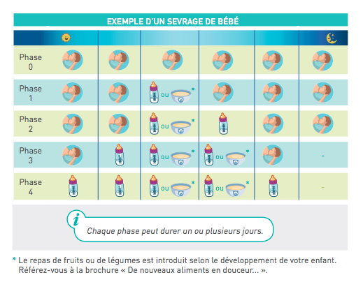 Sevrage du sein d'un enfant de moins de 6 mois, mode d'emploi